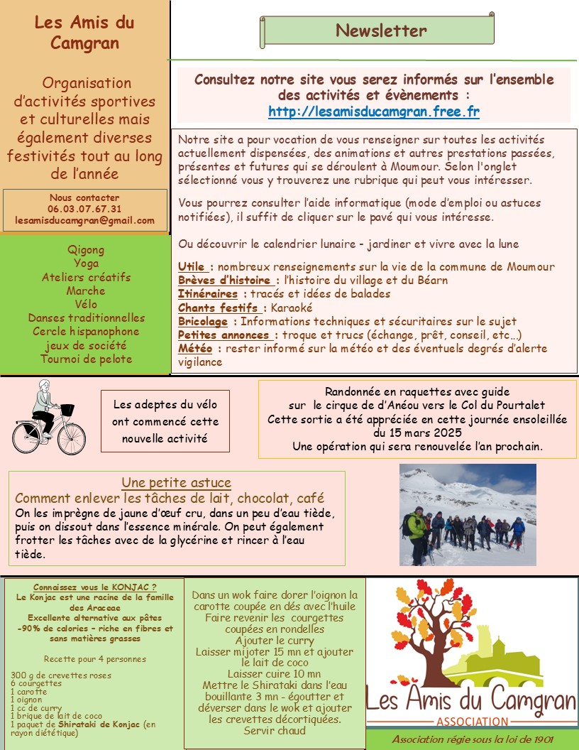 Newsletter avril 2025